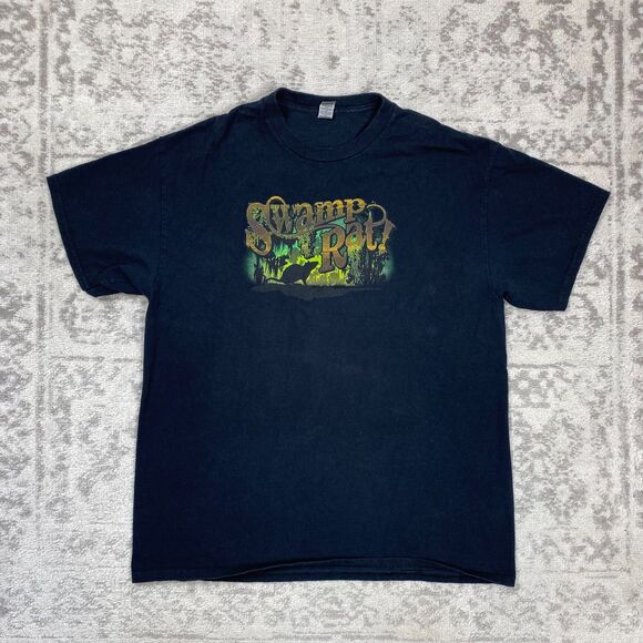 Big Rig T Shirt Swamp Rat Wrecker Service Mens Trucker Shirt Size Medium - Picture 2 of 4